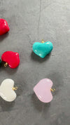 Murano glass heart pendant 18.5mm, x1 (G10290)