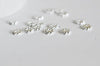 rondelles fleurs laiton argenté, fournitures créatives, perles argentés, création bijoux, perles intercalaires,x 10, 5mm-G0946