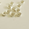 rondelles tube argenté, fournitures créatives, perles argentées, perles intercalaires,perle argent,6mm, x50 (14gr) G0182