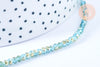 Perles toupies cristal bleu turquoise transparent irisé 3.5x2.5mm, perles bijoux, perle cristal,Perle verre facette, fil de 40cm, G6760-Gingerlily Perles