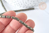 Natural gray pyrite Tube Beads 6x4mm, natural stone, X1 strand of 38cm G4019