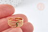 Adjustable ring 3 gold steel rings 304 stainless steel IP size 54, women's stainless steel ring, unit G8472