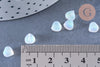 Perle coeur verre blanc irisé 6mm, des perles en verre pour création bijoux,lot de 10 G6595